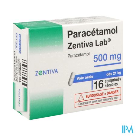 PARACETAMOL 500MG ZENTIVA CPR 16