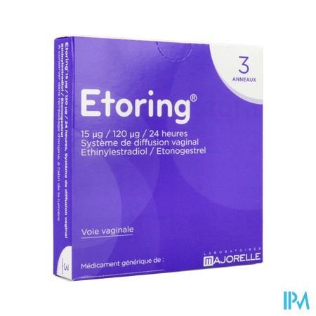 Etoring 15mcg/120mcg/24h Syst Diffusion Vaginal 3