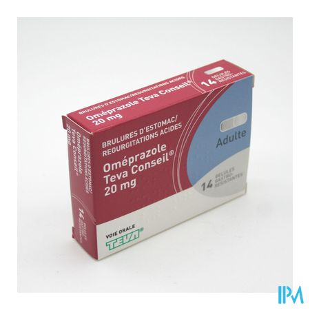 Omeprazole Teva Conseil 20mg Gelule Gastroresistante 14