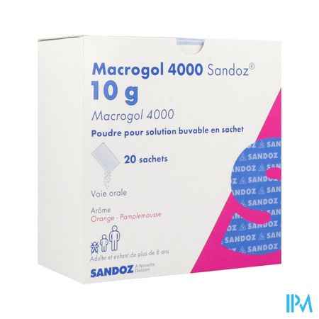 MACROGOL 4 000 10G SANDOZ SACHET20