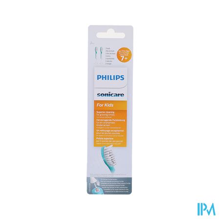 Sonicare Tete De Rechange Pour Brosse A Dents Electrique For Kids Standard 7ans+ Hx6042/33 X2