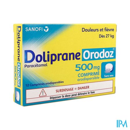 Dolipraneorodoz 500mg Comprime Orodispersible 12
