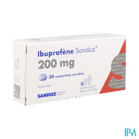 IBUPROFENE 200MG SANDOZ CPR 30