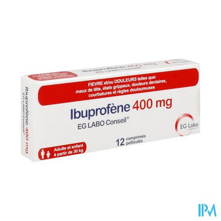 Ibuprofene Eg Labo Conseil 400mg Comprime 12