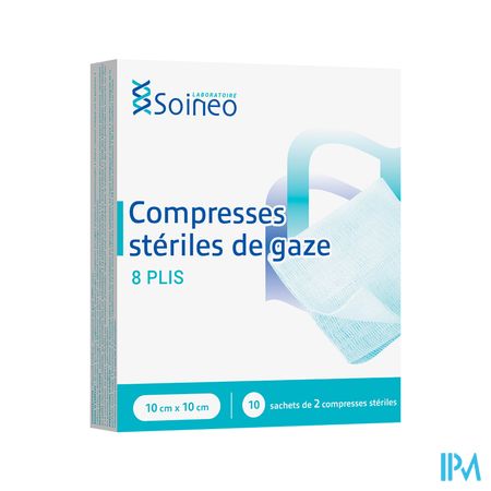SOINEO COMP ST GAZE 10X10CM 10 — Pharmacie Européenne 24/24 by Nexum