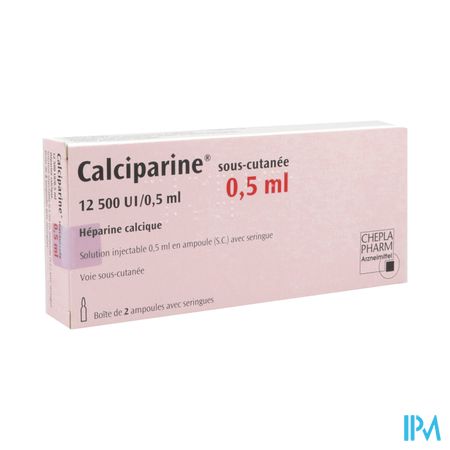 Calciparine Sc 12500ui/0ml5 Solution Injectable 2 — Pharmacie Européenne 24/24 by Nexum