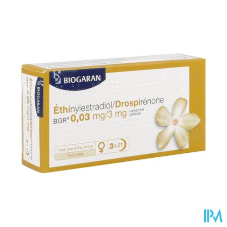 Ethinylestradiol Drospirenone Bgr 0mg03/3mg Comprime 21 X3