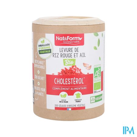 Nat Et Form Ecoresponsable Levure De Riz Rouge Et Ail Bio Gelule Vegetale 200