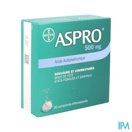 ASPRO 500MG CPR EFF 20