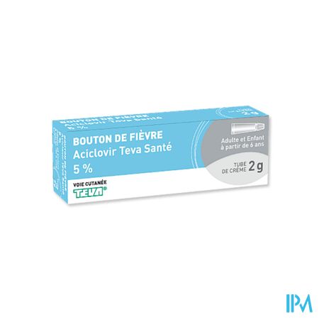 ACICLOVIR 5% TEVA CR TUB 2G