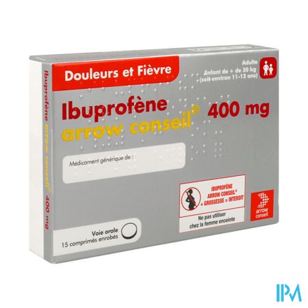 Ibuprofene Arrow Conseil 400mg Comprime Enrobe 15