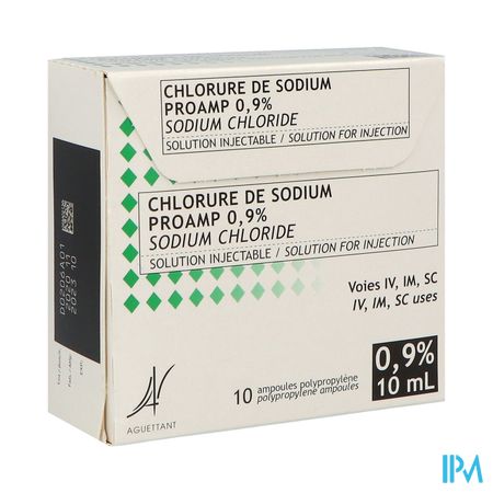 Aguettant Sodium Chlorure Proamp 0.9% Inj 10ml 10