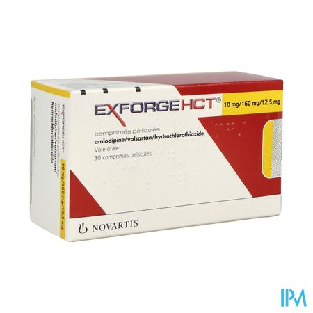Exforge Hct 10mg/160mg/12mg5 Comprime 30