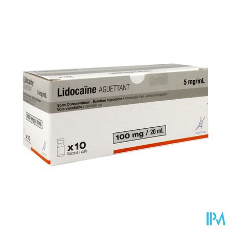 Lidocaine Aguettant 5mg/ml Solution Injectable Amp 20ml 10