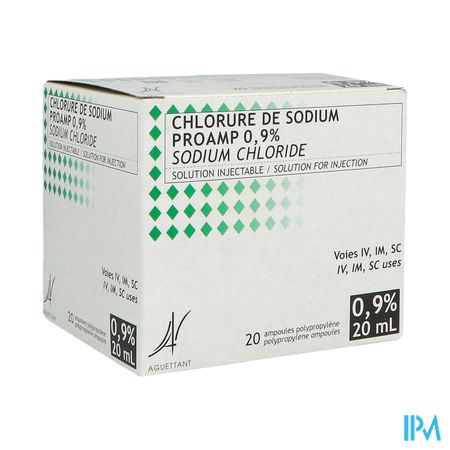 Proamp Sodium Chlorure 0.9% Solution Injectable 20ml 20