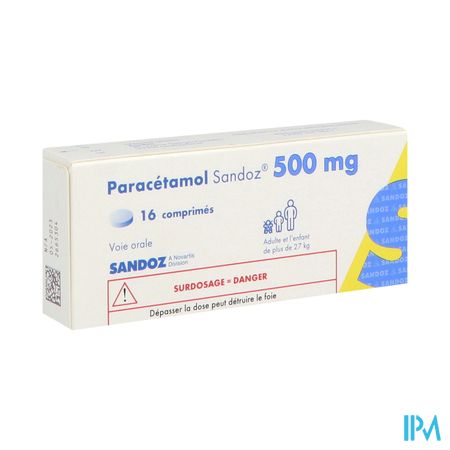 PARACETAMOL 500MG SANDOZ CPR 16