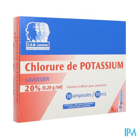 Lavoisier Potassium Chlorure 20% Solution Injectable 10ml 10
