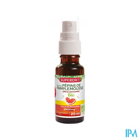 Superdiet Extrait De Pepins De Pamplemousse 2400mg Bio Solution 20ml