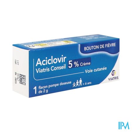 Aciclovir Viatris Pharma 5% Creme Pompe Doseuse 2g
