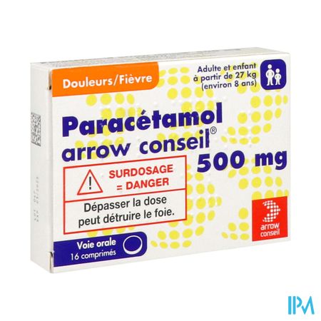 Paracetamol Arrow Conseil 500mg Comprime 16