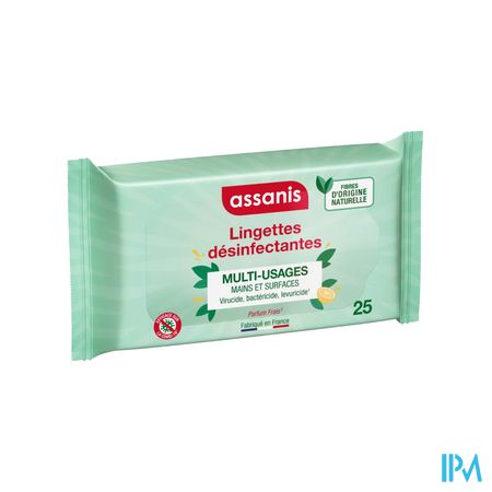 Assanis Lingettes Desinfectantes Multiusages X25