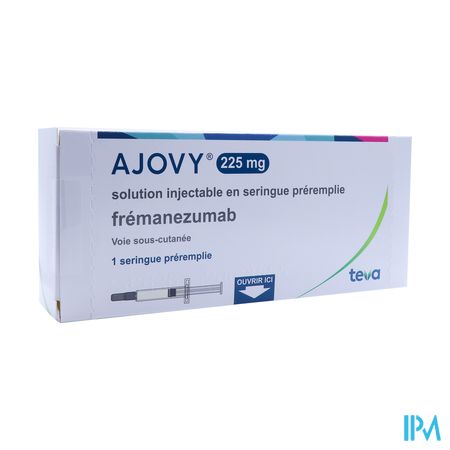 Ajovy 225mg Solution Injectable Seringue Preremplie 1ml5