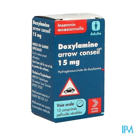 Doxylamine Arrow Conseil 15mg Comprime Secable 10