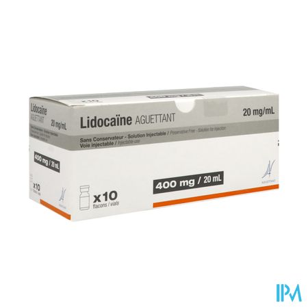 Lidocaine Aguettant 20mg/ml Solution Injectable Amp 20ml 10