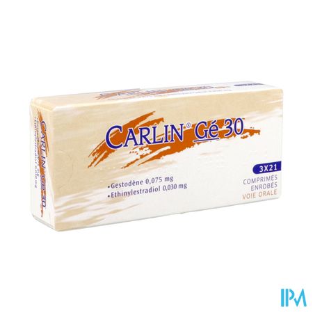 Carlin 75mcg/30mcg Comprime 21 X3