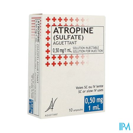 Aguettant Atropine Sulfate 0mg50/ml Solution Injectable 1ml 10