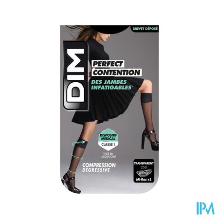 DIM M/BAS PERFECT TRANSP NOIR36/38