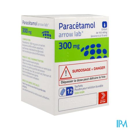PARACETAMOL 300MG ARROW SACHET 12