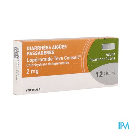LOPERAMIDE 2MG TEVA CONS GELULE12