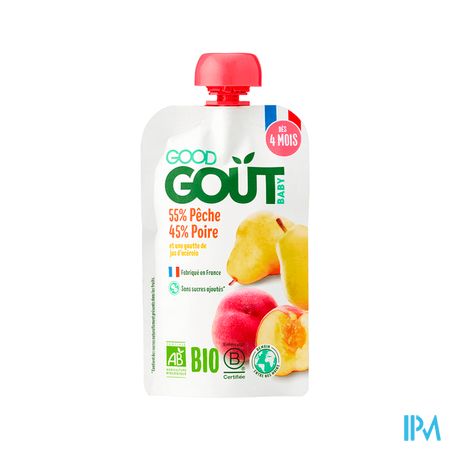 GOODGOUT POIRE PECHE GOURDE 120G