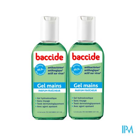 Cooper Baccide Gel Sans Rincage Mains Vert 100ml X2