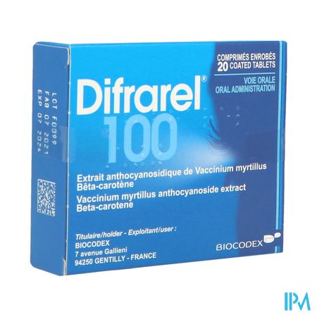 Difrarel 100 Comprime 20