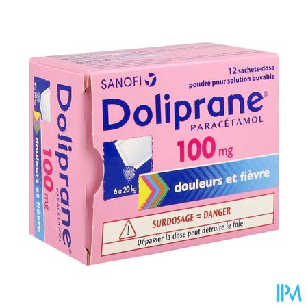 DOLIPRANE 100MG SACHET 12