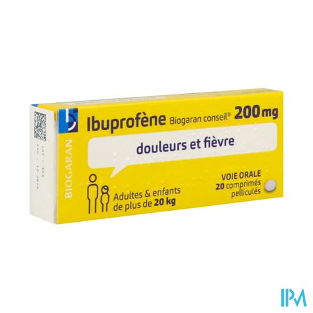 Ibuprofene Biogaran Conseil 200mg Comprime 20