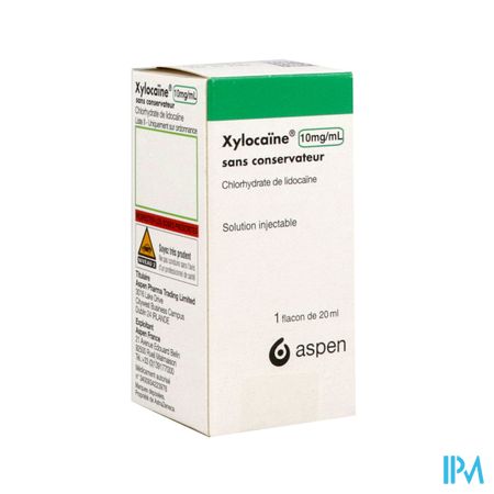 Xylocaine 10mg/ml Sans Conservateur Solution Injectable 20ml — Pharmacie Européenne 24/24 by Nexum