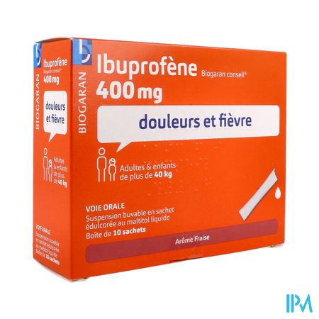 Ibuprofene Biogaran Conseil 400mg Suspension Buvable 10ml 10