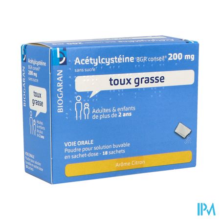 ACETYLCYSTEINE 200MG BGR C SACH18