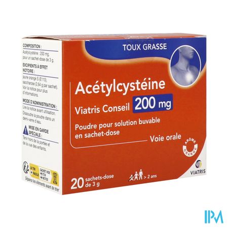 ACETYLCYSTEINE 200MG VTS SACH 20