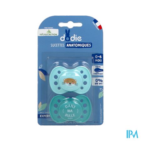 Dodie Sucette Anatomique 0/6mois Loutre X2