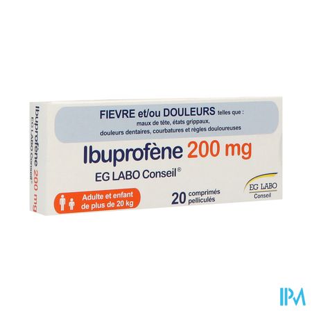 Ibuprofene Eg 200mg Comprime 20