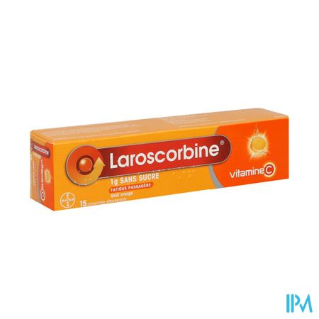 Laroscorbine Sans Sucre 1g Comprime Effervescent 15