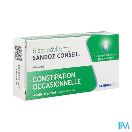 Bisacodyl Sandoz Conseil 5mg Comprime Gastroresistant 30