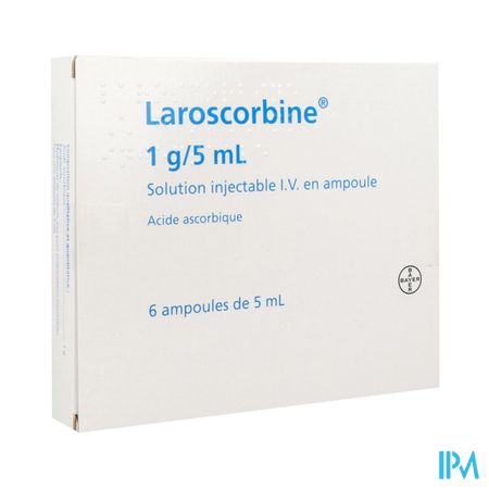 Laroscorbine 1g/5ml Solution Injectable Iv Ampoule 5ml 6