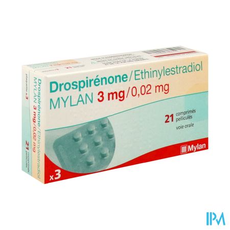 Drospirenone Ethinylestradiol Mylan 0mg02/3mg Comprime 21 X3