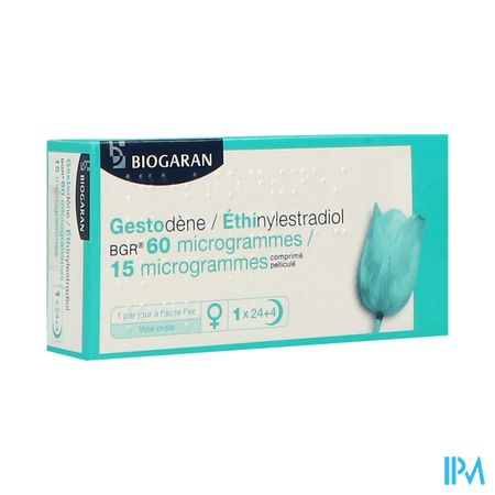 Gestodene Ethinylestradiol Bgr 60mcg/15mcg Comprime 28 X1