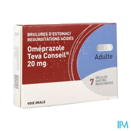 OMEPRAZOLE 20MG TEVA CONS GEL 7